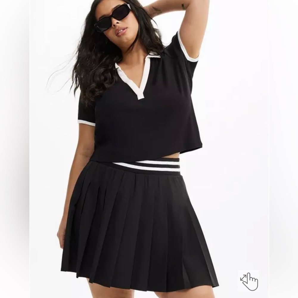 Torrid Ribbed Polo Shirt - Activewear - Size L